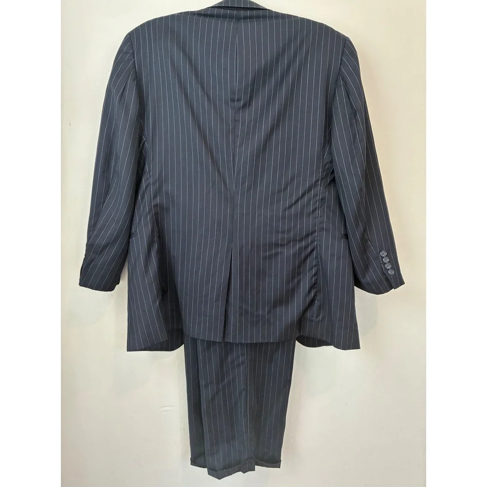 Jos A Bank Mens Gray Pinstripe Wool/ Cashmere Blend Suit,‎ 41R Jacket,35 R Pants